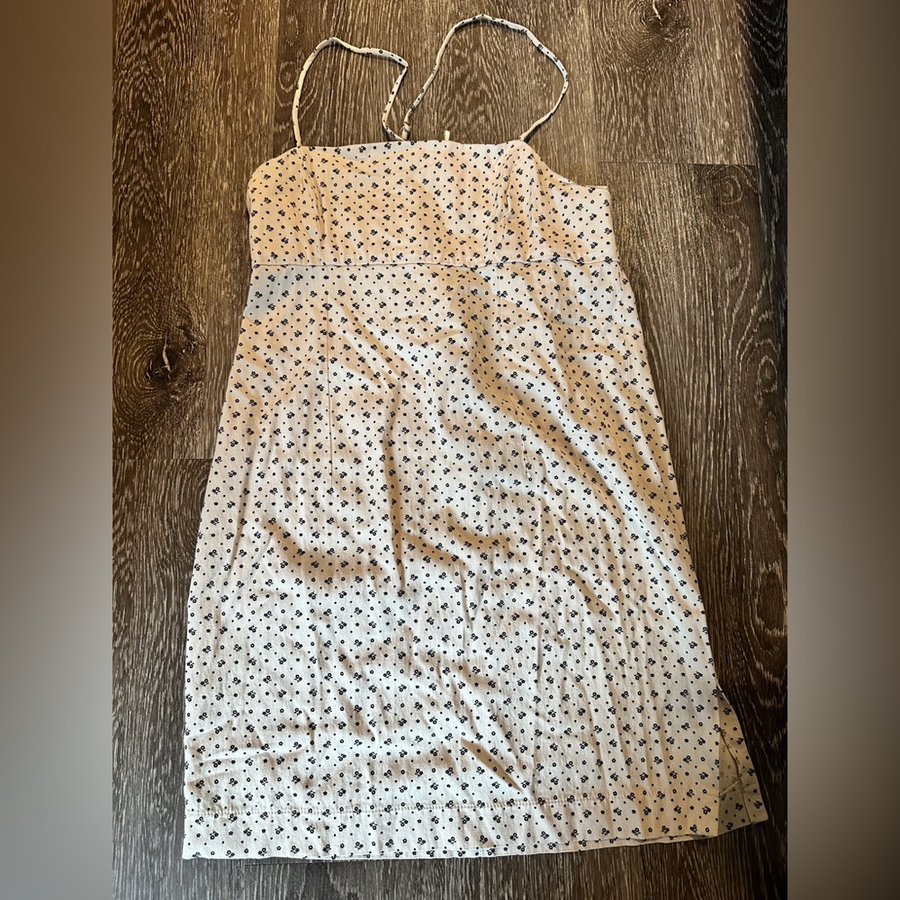 Urban outfitters cream dress with black floral detail